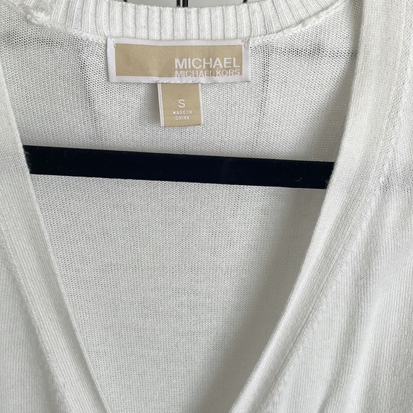 MICHAEL KORS WHITE FRINGE SWEATER - Picture 2 of 6